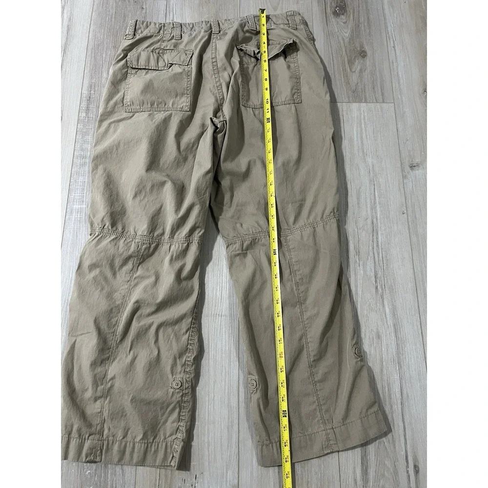 Vintage Polo Ralph Lauren Pants Mens Size 34 Tan Khaki Multi Pocket Cargo